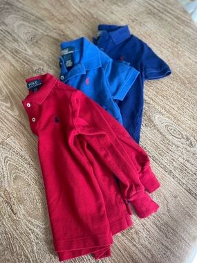 Polo by Ralph Lauren Red, Blue & Navy Kids Polo Shirt Set